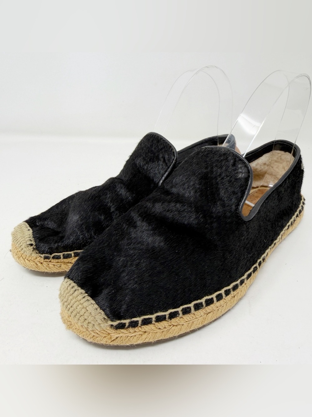 UGG Sandrinne Calf Hair Espadrille Slip On Black Scales Womens Size 7